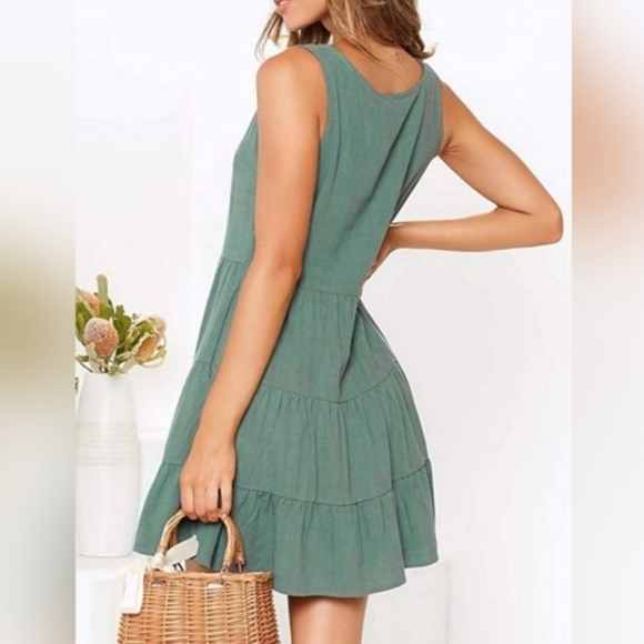 🌞 V Neck Button Down Casual - Picture 2 of 4